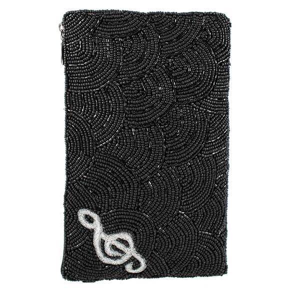 Mary Frances Keys To My Heart Beaded Piano Keys Crossbody Phone Bag - Picture 3 of 8